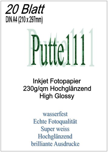 Blatt fotopapier 230g - blatt,