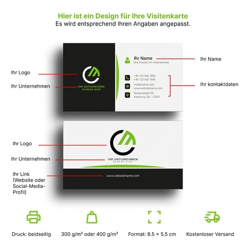 Visitenkarten gedruckt nach