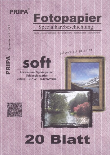 Blatt fotopapier soft - 20,