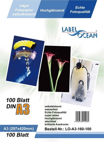 100 blatt selbstklebend - a3,
