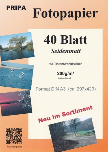 Pripa fotopapier blatt din - fotopapier,