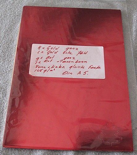Folienpapier rot 8 gold - 17,