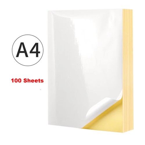 100x glänzend aufkleber - a4,