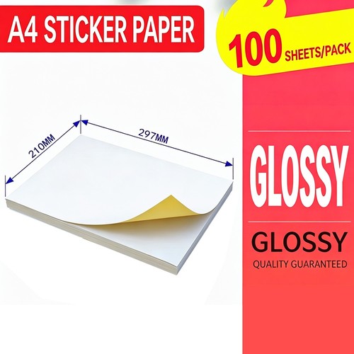 100x glänzend aufkleber - a4,